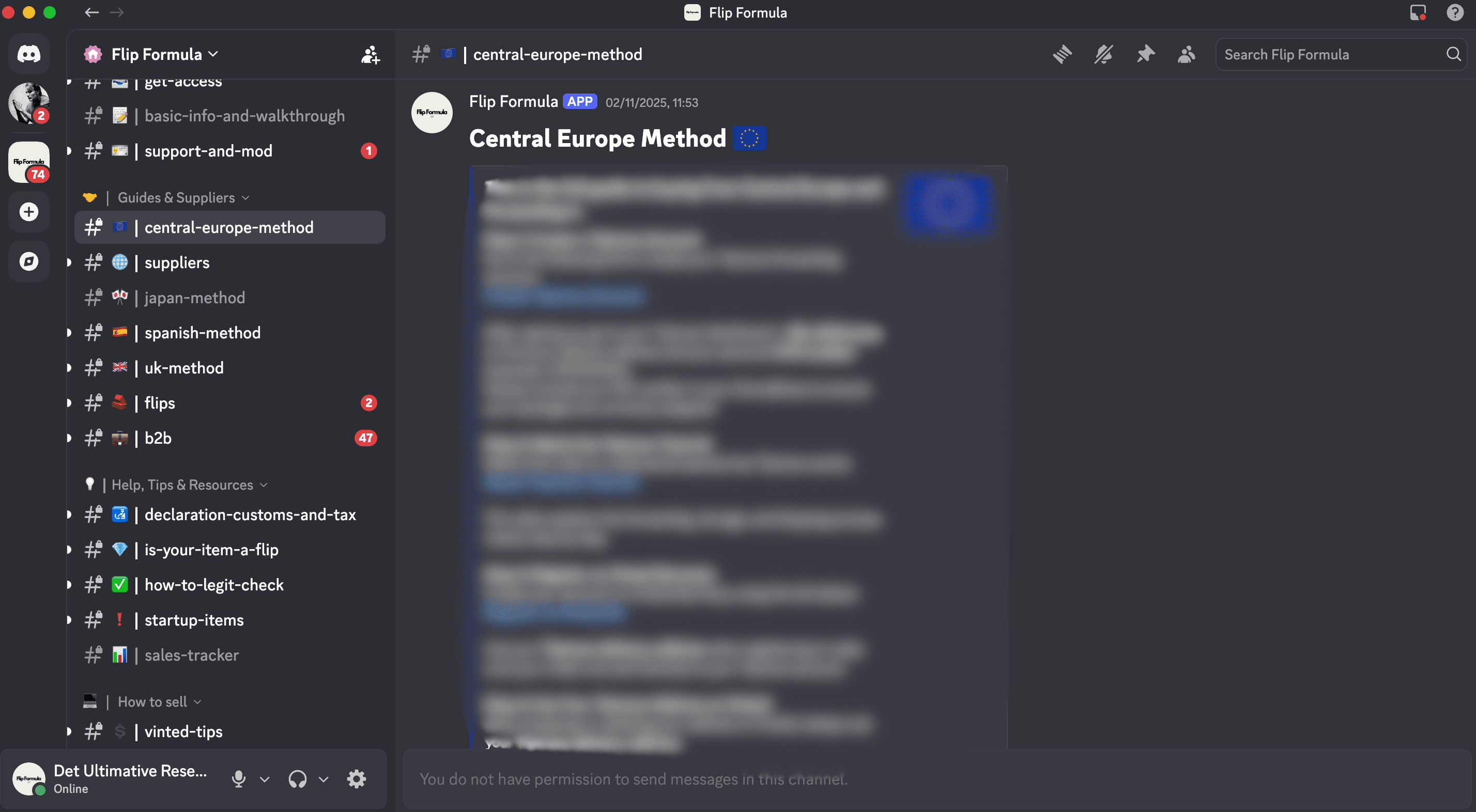 Et indblik i Central Europe-metoden i Flip Formula. Det betalte indhold er sløret.